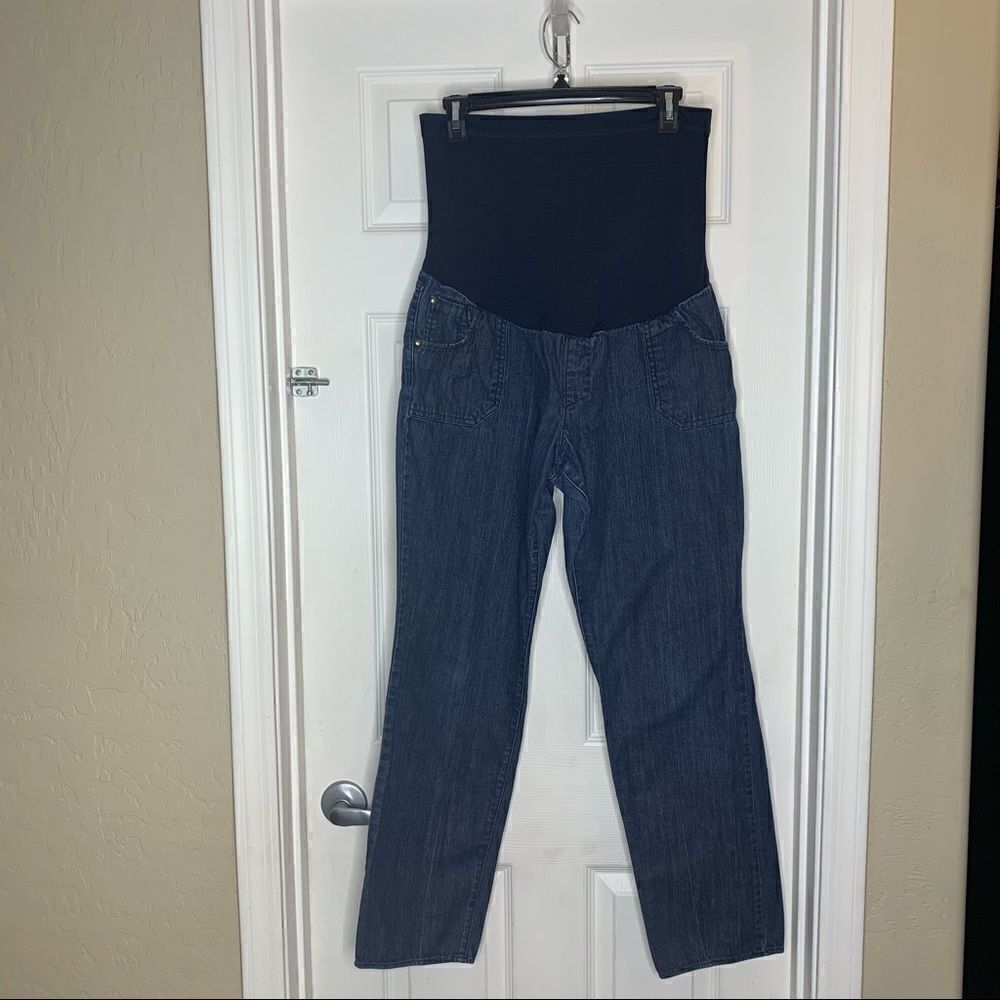 Liz Lange Maternity Jeans Size 10 Full Belly Panel